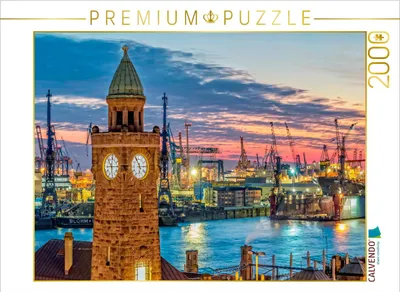Produktbild von CALVENDO Puzzle Hamburg Landungsbrücken | 2000 Teile Lege-Größe 90 × 67 cm Foto-Puzzle für glückliche Stunden