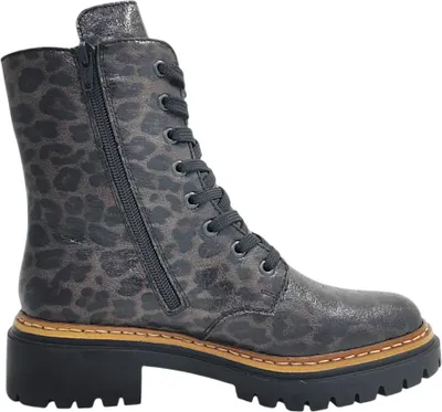 Imagen del producto de Zapatos de mujer Rieker, botines con cordones y cremallera, de varios colores, para uso diario
