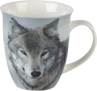 Produktbild von Kaffeebecher, Wolf, 11 cm, Henkelbecher Tasse Tiere Wölfe Waldtier