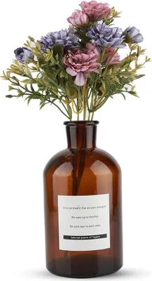 Image de Fausses Fleurs Artificielles Bouquet de Rose Camélia Plantes d'Extérieur Décor de Mariage Home Garden