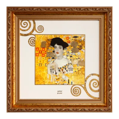 Goebel Gustav Klimt Figur 'Der Kuss' – Porzellanfigur, 11x7x18 Cm, Sammlerstück