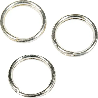 Produktbild von Spaltring, D 5 mm, Versilbert, 30 Stk/ 1 Pck [HOB-613420]