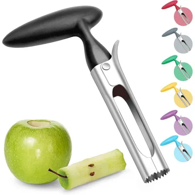 Productafbeelding van Appelentkerner met ABS-handvat en getande roestvrijstalen lemmet, zwart