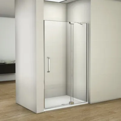 Produktbild von Duschtür B.80cmxH.195cm Duschabtrennung Drehtür Nischentür 8mm NANO ESG Glas Duschkabinen mit Stabilisator von 20cm