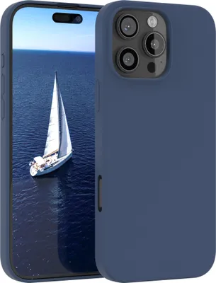 Produktbild von EAZY CASE Silikonhülle für Apple iPhone 16 Pro Max Silikon Backcover Schutz in Blau