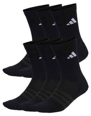 Produktbild von adidas Uni Cushioned Crew Socks 6 Pair Pack, black/black/white, 34-36