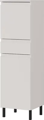 Produktbild von Badezimmer-Midischrank 34 cm breit in kaschmir matt, 2 Türen, 1 Schublade - SALO-01