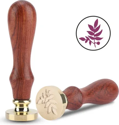 Image de 1 bâtonnet de cire à cacheter rétro en bois, cachet classique pour faire-part de mariage (012)