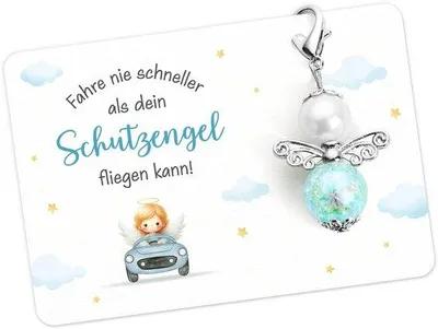 Image de Porte-clés ange porte-bonheur pour voiture, cadeau