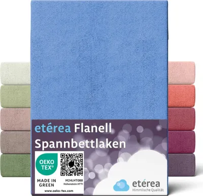 Produktbild von etérea Flanell Spannbettlaken Baumwolle 150x250 cm