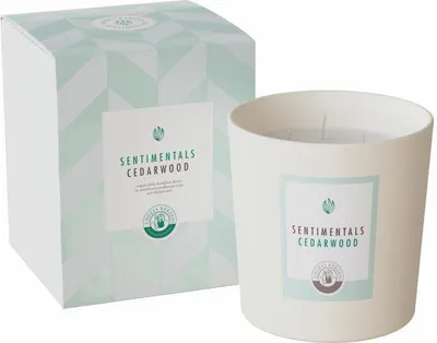Image de Bougies parfumées Engels Sentimentals L dans un verre - Cedarwood, cire de colza, blanc, 15 cm, 64000020042