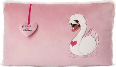 Produktbild von NICI Kissen Love White Swan 43x25cm, GRÜN