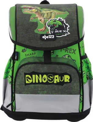 Produktbild von SCOOLSTAR Dino Dinosaurier Schulranzen Junge , FIDLOCK, Tornister |Grundschule ,SET 4 tlg. für Grundschule | inkl. Federmäppchen Turnbeutel Stifteetui