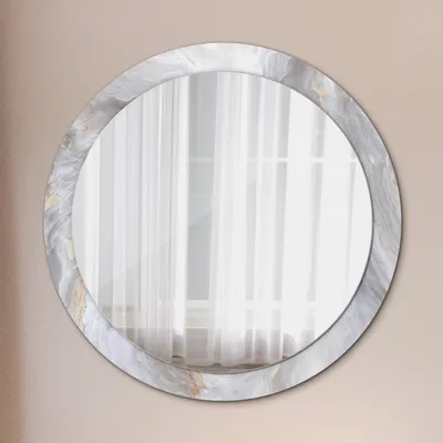 Produktbild von Ø90cm Modern Spiegel - Wandspiegel Wandmontage- Schlafzimmer - abstrakt Marmor