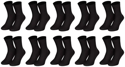 Produktbild von Tobeni 10 Paar Damensocken ohne Gummi 100% Baumwolle, Grösse:39-42