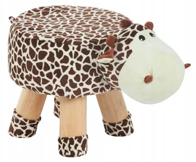 Produktbild von Kinderhocker TINO braun mit Elefantenmotiv, 30 cm breit, 30 cm hoch, 30 cm tief