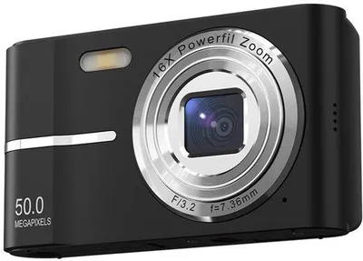 Obrázek produktu pro Digitální fotoaparát s rozlišením 50 MP, 16násobným zoomem a stabilizací obrazu, 1080p, černý