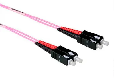 Immagine prodotto di ACT 3 metri LSZH Cavo patch in fibra multimodale 50/125 OM4 duplex con connettori SC