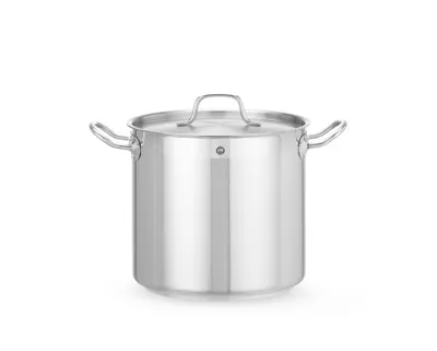 Image de HENDI Marmite, haute - avec couvercle, Profi Line, 10L, ⌀240x(H)220mm