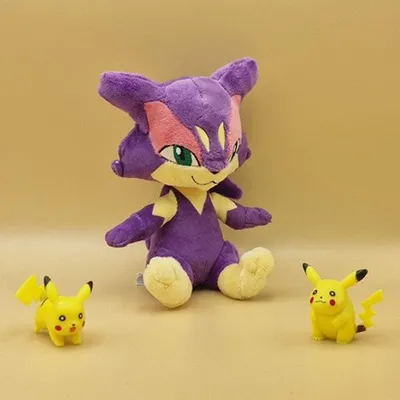 Produktbild von Pokemon Felilou Kuscheltier - 14 cm Plüschtier Purrloin