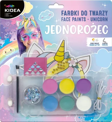 Zdjęcie produktu dla Farbki do malowania twarzy Farby do twarzy Kidea 6 szt.