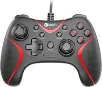 Image de C-TECH Theon Gamepad pour PC/PS3, 2 touches macro programmables, 2x analogique, entrée X, vibrant, 1,8
