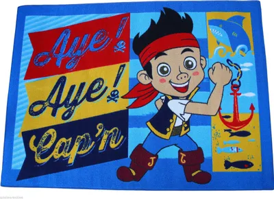 Produktbild von Disney Jake & die Nimmerlandpiraten Teppich 133x95cm Kinderteppich Spielteppich