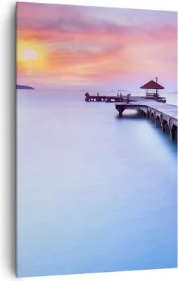Produktbild von Bild auf Leinwand - Leinwandbild - Einteilig - Strand Wasser Meer Urlaub - 80x120cm - Wand Bild - Wanddeko - Wandbilder - Leinwanddruck - Wanddekoration - Leinwand bilder - Wandbild - PA80x120-2450