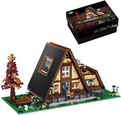 Produktbild von Tiny Cabin House Waldhaus Klemmbaustein-Modell 1917 Teile
