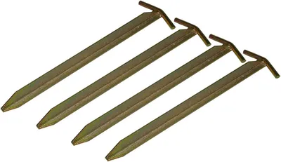 Zdjęcie produktu dla Śledzie z profilem T 40 cm – 4 sztuki – stabilne żelazne śledzie kempingowe – 4402