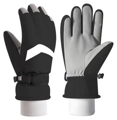 Produktbild von Winter-Skihandschuhe für Damen und Herren, wasserdicht, winddicht, Touchscreen-geeignet, Schneehandschuhe, Outdoor-Thermohandschuhe für Snowboarden