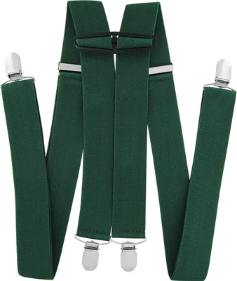 Immagine prodotto di bretelle axy da uomo 4 robuste clip a forma di H unicolore larghe 3,5 cm, regolabili ed elastiche lunghe 120 cm