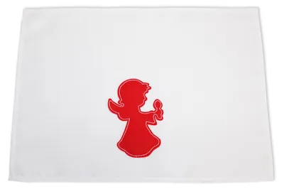 Produktbild von Platzset Weihnachten weiß-roter Engel 33x45