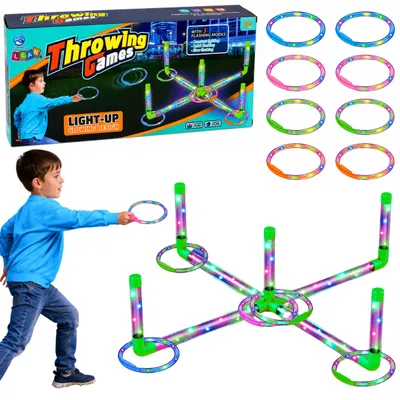 Productafbeelding van Ringo Gooivaardigheidsspel voor kinderen Led-gloeiende hoepelpalen