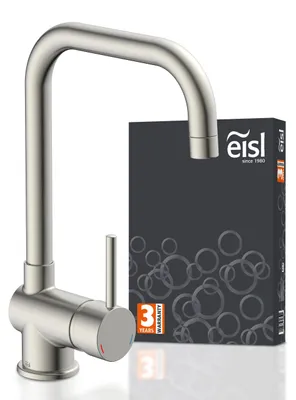 Produktbild von eisl Küchenarmatur FUTURA, energiesparender Wasserhahn Küche, 360° schwenkbare Mischbatterie Küche in Edelstahloptik
