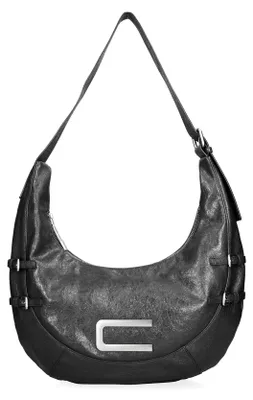 Zdjęcie produktu dla Torba na ramię damska Vegan Leather z Zamkiem CUSTO 40x36x12 cm Black B UNICA AVINGUDA-L-BLACK