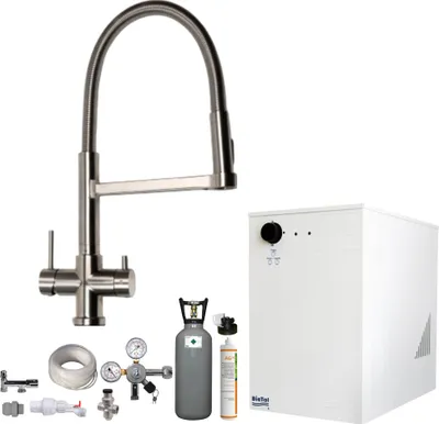 Produktbild von Tafelwassergerät BieTal BT-30U & 5-Wege Wasserhahn Brause Wasserfilter 6Kg CO2
