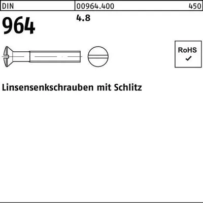 Produktbild von Reyher  Linsen-Senkschrauben DIN 964 4.8 M 5 x 35 (500 Stück)