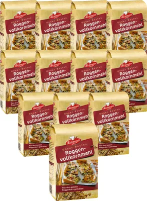 Produktbild von BIELMEIER Mehl Roggenvollkornmehl 12 Stück a 1kg Küchenmeister