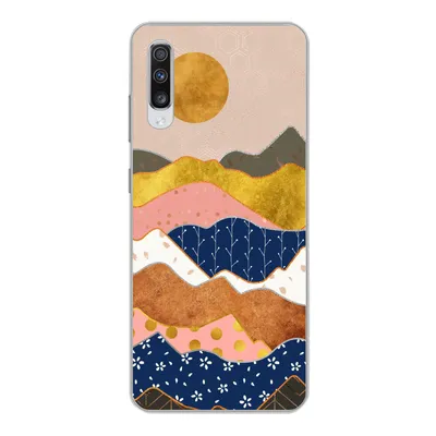 Produktbild von MuchoWow® Handyhülle Schutzhülle Hülle für Samsung Galaxy A70 Gold - Pastell - Muster Silikon Softcase Handy Hülle - Schutzhaube