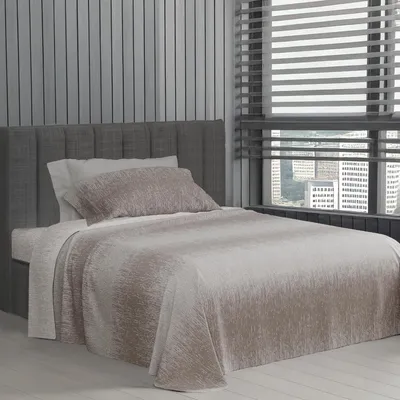 Zdjęcie produktu dla Zestaw pościeli do łóżka francuskiego, 100% bawełna, wymiary: 130 x 200 cm, zawiera: prześcieradło, poszewkę na kołdrę i poszewki na poduszki, wyprodukowano we Włoszech, kolor: beżowy