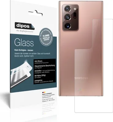 Produktbild von 1x Schutzfolie für Samsung Galaxy Note 20 5G Rückseite matt - Anti-Shock 9H Folie dipos Glass Kunststoffglas