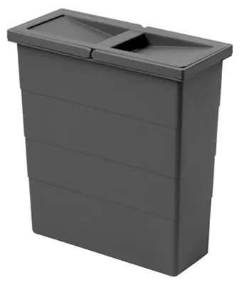 Immagine prodotto di Cestino interno Hailo 1134669 con coperchio grigio scuro 320 x 141 x 350 mm 2 maniglie