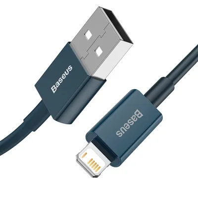 Produktbild von Baseus Superior Schnellladekabel USB - Lightning für iPhone, iPad 2,4A blau (2m)