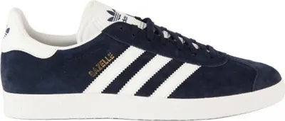 Produktbild von Adidas Gazelle Uni Vintage Neuauflage von 60er Jahre Schnürschuhen in Marine Weiß – 11,5 UK - 46 2/3 EU - 12 US / Navy White