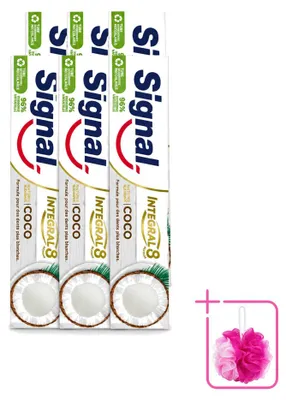 Obrázek produktu pro 6 kusů zubní pasty Signal Integral 8 Nature Elements Kokos, 75 ml, balení