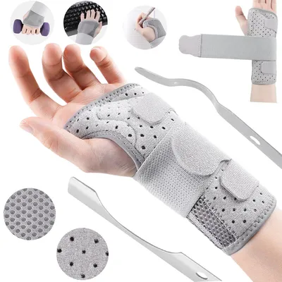 Produktbild von Handgelenk Bandagen mit Metallschiene, Karpaltunnelsyndrom Schiene rechts, Handgelenkstütze für Tendinitis, Arthritis, Herren und Damen