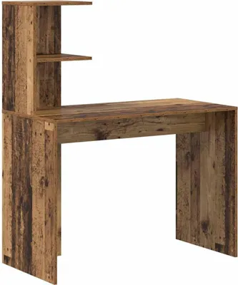 Obrázek produktu pro vidaXL Psací stůl s policí z regenerovaného dřeva 102 x 50 x 124 cm materiál na bázi dřeva