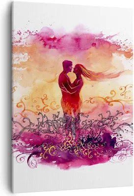 Produktbild von Bild auf Leinwand - Leinwandbild - Einteilig - Liebe Paar Flitterwochen - 50x70cm - Wand Bild - Wanddeko - Wandbilder - Leinwanddruck - Wanddekoration - Leinwand bilder - Wandbild - PA50x70-3006