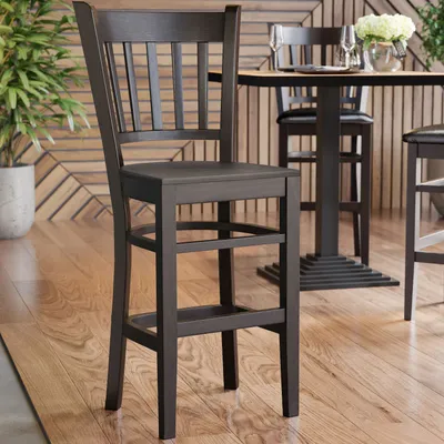 Produktbild von 2er-Set GIOVANNI | Gastro Barhocker | Holz | Wenge | mit Lehne | Gastro Barhocker